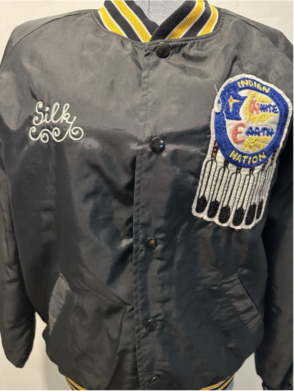 Vintage Nor-Tex White Earth Indian Nation American Legion Post 625 Satin Jacket